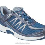 sprint sin corbata hombres Orthofeet 00DT137 azul zapatillas