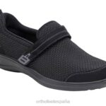 tramo de quincy mujer Orthofeet 00DT104 negro zapatos casuales