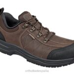 zapatos de trabajo de dolomita hombres Orthofeet 00DT161 marrón zapatos de trabajo